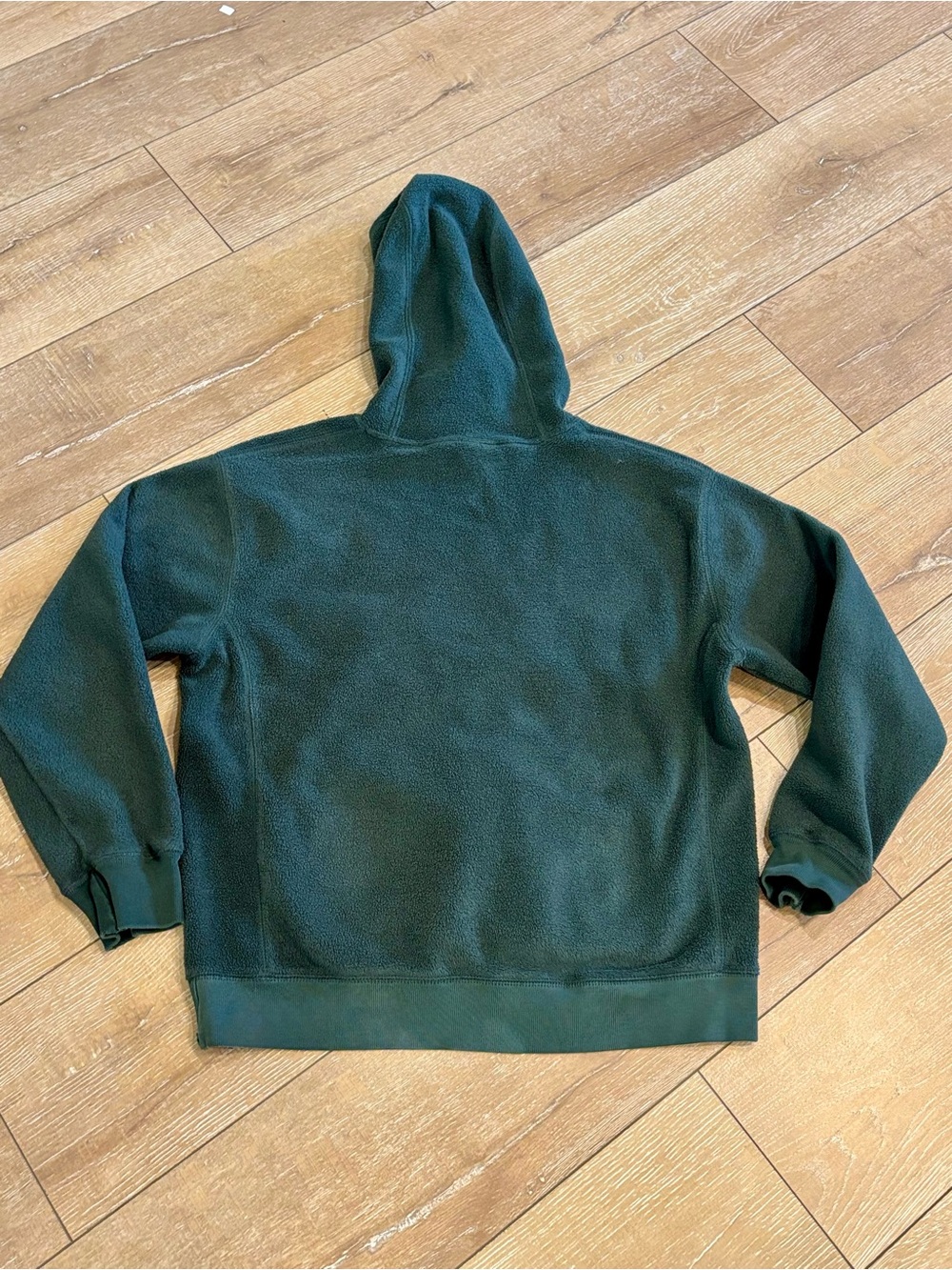 Vintage GAP Fleece Hoodie Green Logo Pullover Small Petite S/P - Picture 2 of 6